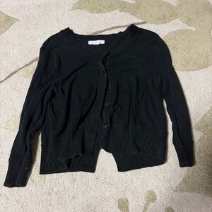 New York & Company Black Button Up Cardigan Sweater Size S